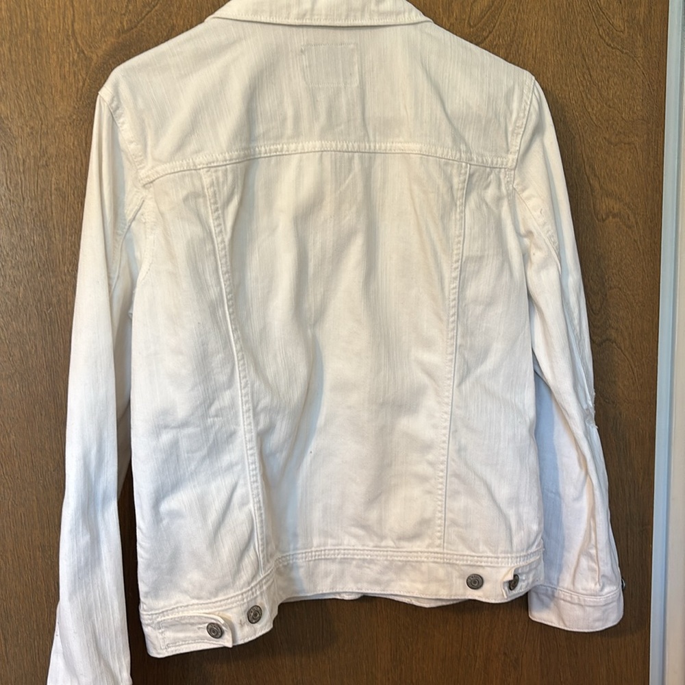 Old Navy White Button-Up Jacket - image 4
